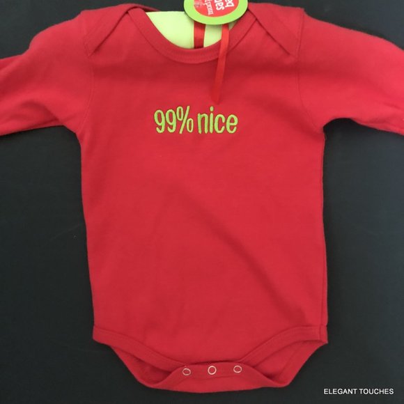 Mud Pie Baby's First Christmas 3-6 mos One Piece Naughty or Nice Boy Girl - Picture 4 of 8